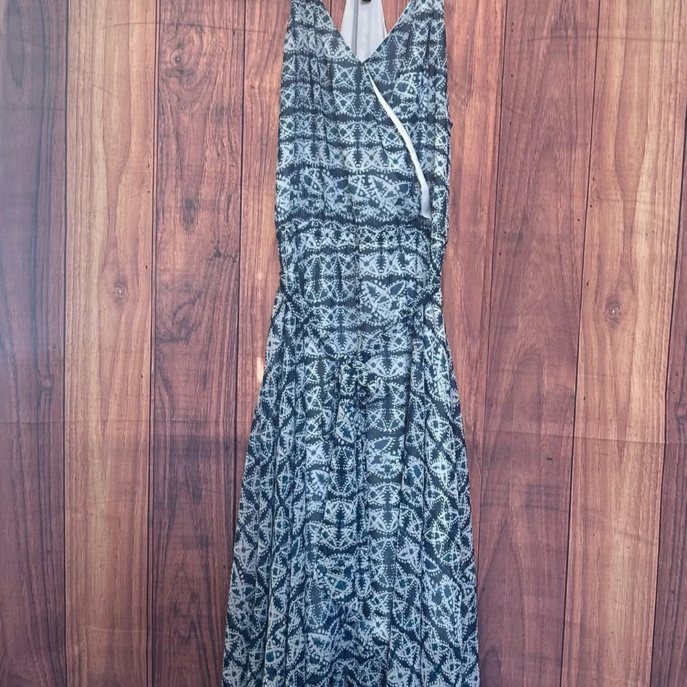 Banana Republic Printed Handkerchief Belted Midi Dress - Size M - Picture 3 of 10